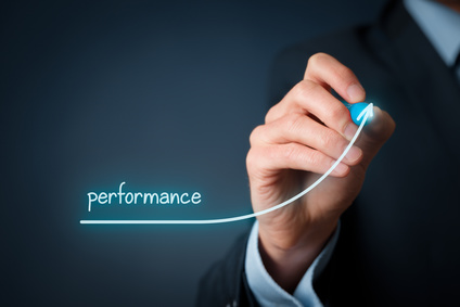 Manager (businessman, coach, leadership) plan to increase company performance.